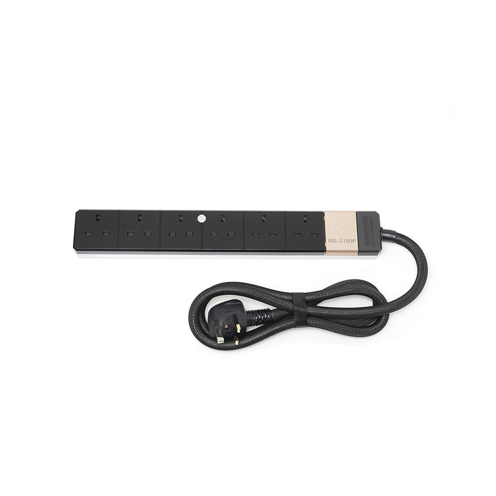 MS Power MS-2160P 6-position filtered lightning protection socket (British style)