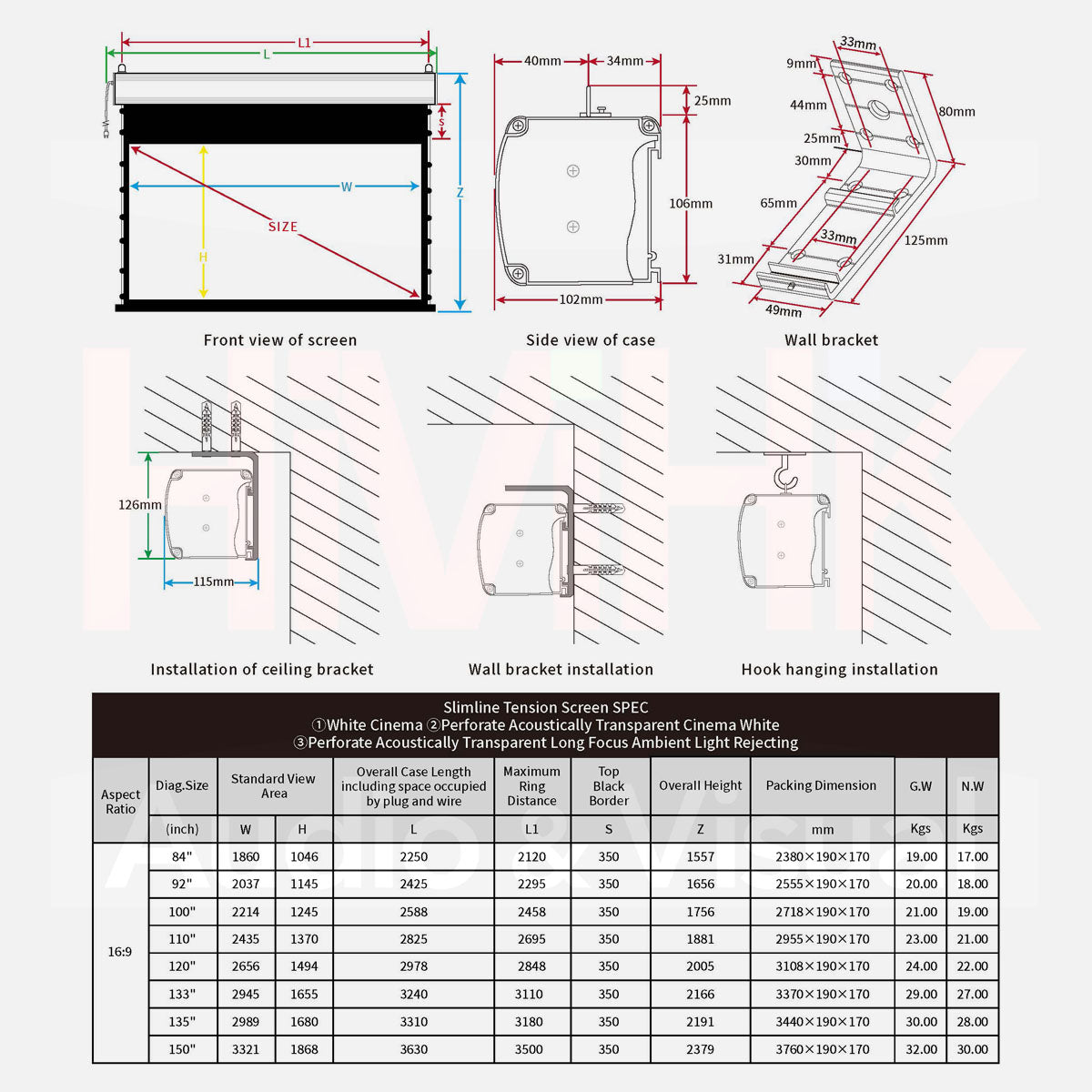 Vividstorm PRO Slimline Tension electric wire-down anti-light curtain