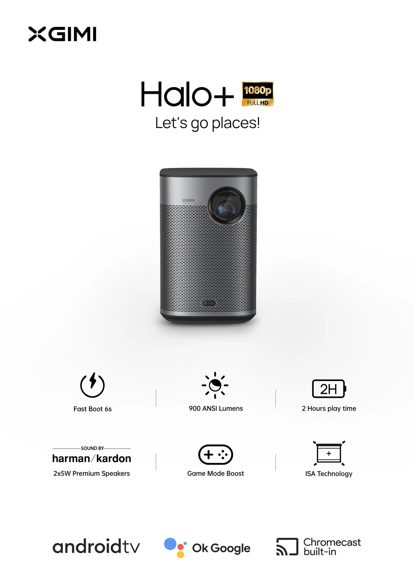 XGIMI Halo+ portable projector (licensed HK Edition)