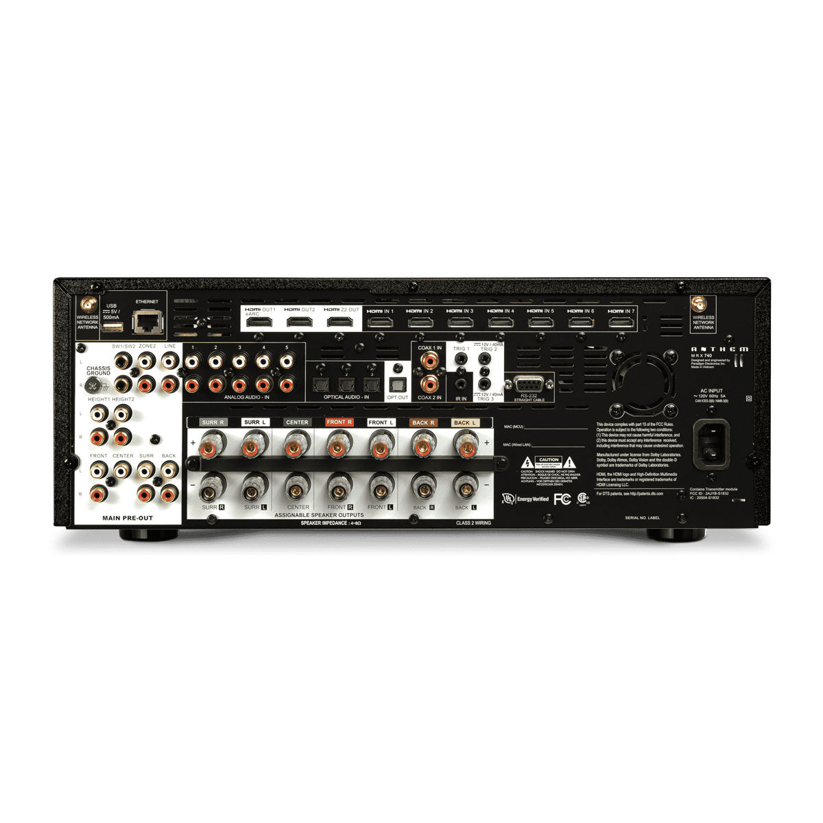 Anthem MRX 740 7-channel AV surround amplifier (11.2-channel preamp)