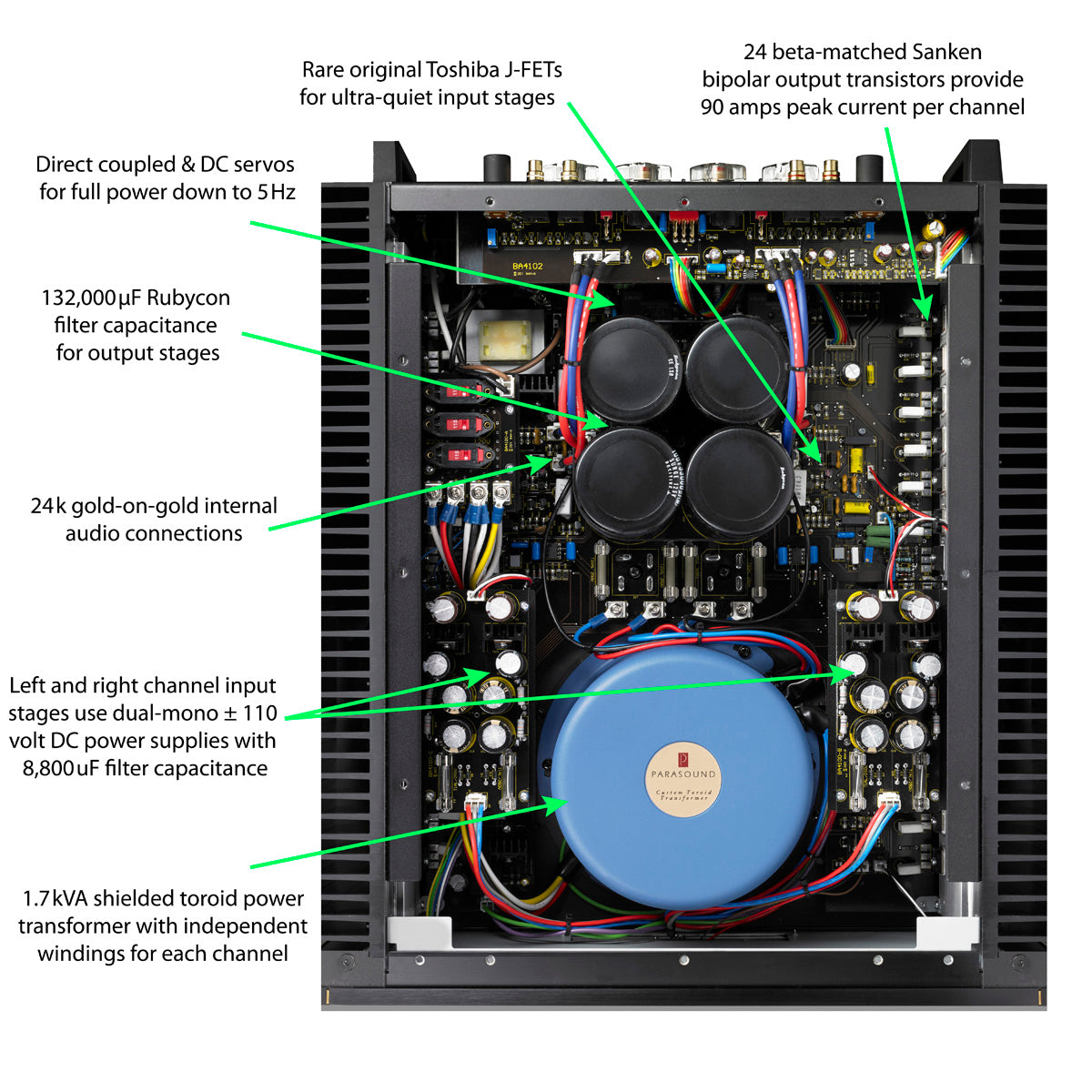 Parasound JC5 power amplifier