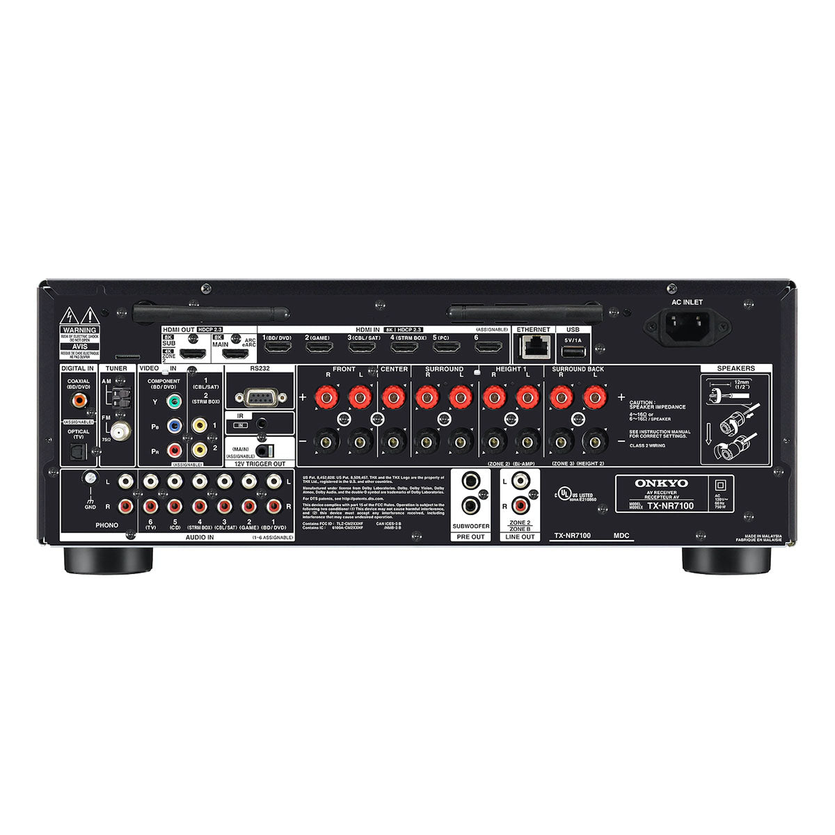 Onkyo TX-NR7100 9.2-channel AV surround amplifier (Dirac Live)