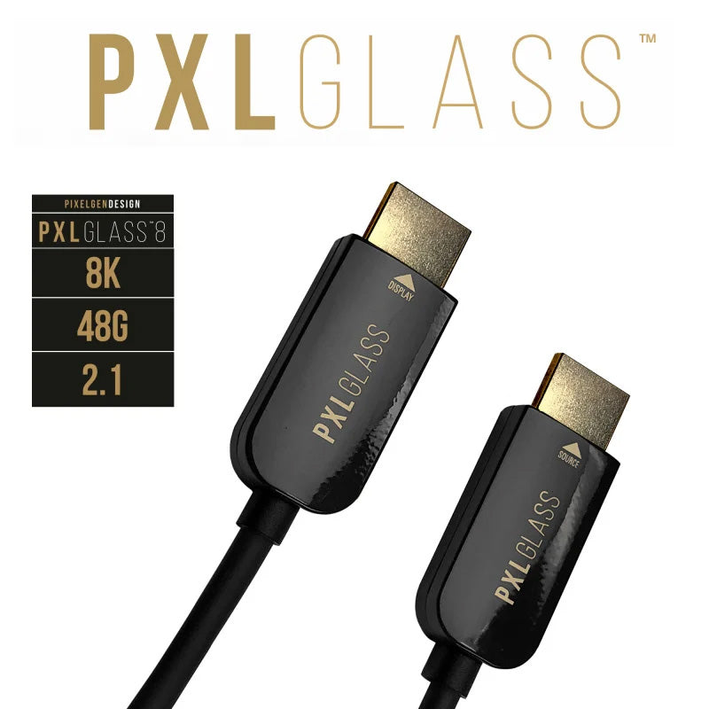 PXLGLASS™ 8 Hybrid 8K Fiber Optic HDMI Cable